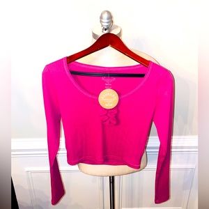 Ada Notch Tee SunDown by Splendid Sz Medium Pink (97)